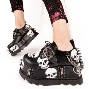 LAMODA MANIAC CHUNKY PLATFORM WEDGE SHOES